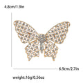 Alloy Pearl Rhinestone Butterfly Brooch For Suits And Dresses view 6