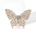 Alloy Pearl Rhinestone Butterfly Brooch For Suits And Dresses view 2