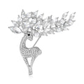Alloy Rhinestone Deer Brooch Pin For Coats And Cardigans view 5