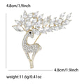 Alloy Rhinestone Deer Brooch Pin For Coats And Cardigans view 6