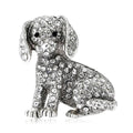 Metal Alloy Rhinestone Dog Brooch Pin For Suit And Coat Decoration view 5
