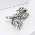 Metal Alloy Rhinestone Dog Brooch Pin For Suit And Coat Decoration view 3