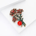 Alloy Rose Flower Brooch For Elegant Apparel And Mother's Day Gifts view 4
