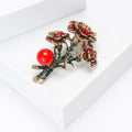 Alloy Rose Flower Brooch For Elegant Apparel And Mother's Day Gifts view 3
