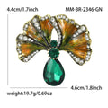 Vintage Alloy Glass Enamel Flower Brooch For Coat Clothing Accessories view 5