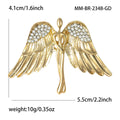 Alloy Rhinestone Angel Wing Brooch Pin For Suit And Vest Accessories view 4