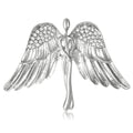 Alloy Rhinestone Angel Wing Brooch Pin For Suit And Vest Accessories view 2