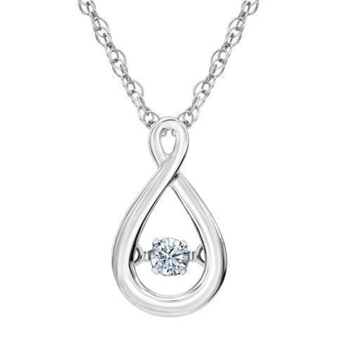 Dancing Heart Necklace For Women, Simple Figure Eight Short Clavicle Chain Pendant Choker