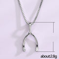 Minimalist Niche Wishbone Necklace For Women, Herringbone Collarbone Chain Street Vendor Supply view 5