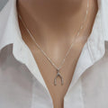 Minimalist Niche Wishbone Necklace For Women, Herringbone Collarbone Chain Street Vendor Supply view 3