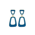 Vintage Irregular Geometric Enamel Acrylic Alloy Drop Hoop Stud Fashion Earrings view 4