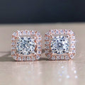 Korean Dongdaemun Small Square Zircon Stud Earrings, Elegant Versatile Women's Jewelry view 4