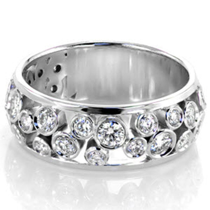 Hollow Micro Pave Zircon Ring Unisex Elegant Finger Ring Fashion Jewelry For Men And Women
