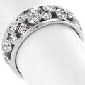Hollow Micro Pave Zircon Ring Unisex Elegant Finger Ring Fashion Jewelry For Men And Women view 4