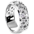 Hollow Micro Pave Zircon Ring Unisex Elegant Finger Ring Fashion Jewelry For Men And Women view 3