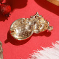 Alloy Rhinestone Enamel Christmas Snowman Brooch For Coat Decoration view 3