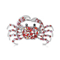 Alloy Rhinestone Crab Brooch For Animal Clothing Accessories view 1