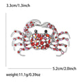 Alloy Rhinestone Crab Brooch For Animal Clothing Accessories view 5