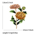 Alloy Enamel Daisy Flower Brooch For Elegant Women Apparel view 6
