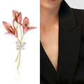 Alloy Enamel Rhinestone Plant Bouquet Brooch For Vintage Women Accessories view 2