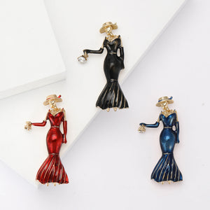 Alloy Enamel Fashion Lady Brooch Pin For Women's Suit Cardigans