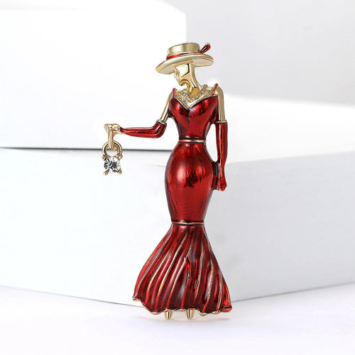 Alloy Enamel Fashion Lady Brooch Pin For Women's Suit Cardigans