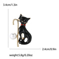 Alloy Enamel Cane Cat Brooch Pin For Shirts And Blazers view 6