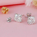 Korean Style Minimalist Zircon Stud Earrings, Elegant Sweet Women's Birthday Gift Jewelry view 2
