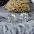 Korean Style Minimalist Zircon Stud Earrings, Elegant Sweet Women's Birthday Gift Jewelry view 3