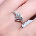 Creative Heart Shape Zircon Ring For Women, European American Travel Souvenir Gift Jewelry view 4