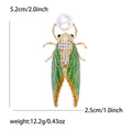 Alloy Rhinestone Cicada Brooch Pin For Unisex Insect Coat Accessories view 5