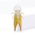 Alloy Rhinestone Cicada Brooch Pin For Unisex Insect Coat Accessories view 2