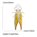 Alloy Rhinestone Cicada Brooch Pin For Unisex Insect Coat Accessories view 6
