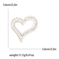 Alloy Pearl Heart Brooch For Women's Suit And Cardigan view 4