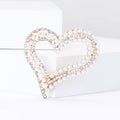 Alloy Pearl Heart Brooch For Women's Suit And Cardigan view 2