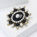 Alloy Pearl Medal Brooch Pin For Women Suits And Cardigans view 3