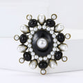 Alloy Pearl Medal Brooch Pin For Women Suits And Cardigans view 2