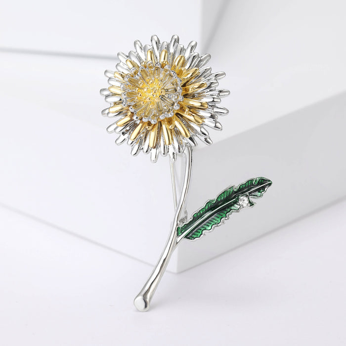 Alloy Dandelion Brooch Pin For Women's Coats And Shirts