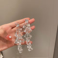 Retro Korean Irregular Acrylic Ice Cube Drop Earrings With Silver Pins Geometric Long Statement Style view 1