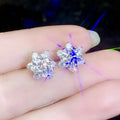 Fresh Crystal Flower Stud Earrings For Women, Elegant Celebrity Style Fashion Ear Jewelry view 4