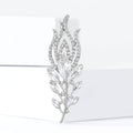 Alloy Rhinestone Peacock Feather Brooch Pin For Jackets And Shirts view 2