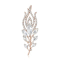 Alloy Rhinestone Peacock Feather Brooch Pin For Jackets And Shirts view 1