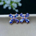 Fresh Floral Zircon Stud Earrings For Women, Korean Japanese Style Student Ear Jewelry view 4