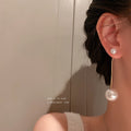 European Style Long Pearl Tassel Drop Earrings Geometric Sweet Fashion Stud Earrings view 4