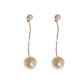 European Style Long Pearl Tassel Drop Earrings Geometric Sweet Fashion Stud Earrings view 5
