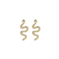 Vintage Gothic Hip Hop Rhinestone Alloy Snake Shape Studs Exaggerated Fashion Women Party Earrings view 5