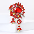 Oversized Alloy Rhinestone Glass Brooch Pin For Women's Apparel view 3