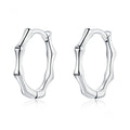 Simple Unisex Smooth Bamboo Joint Hoop Ear Cuff Earrings, Fashion Versatile Jewelry Accessories view 1