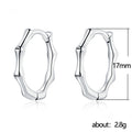 Simple Unisex Smooth Bamboo Joint Hoop Ear Cuff Earrings, Fashion Versatile Jewelry Accessories view 5