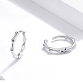Simple Unisex Smooth Bamboo Joint Hoop Ear Cuff Earrings, Fashion Versatile Jewelry Accessories view 3